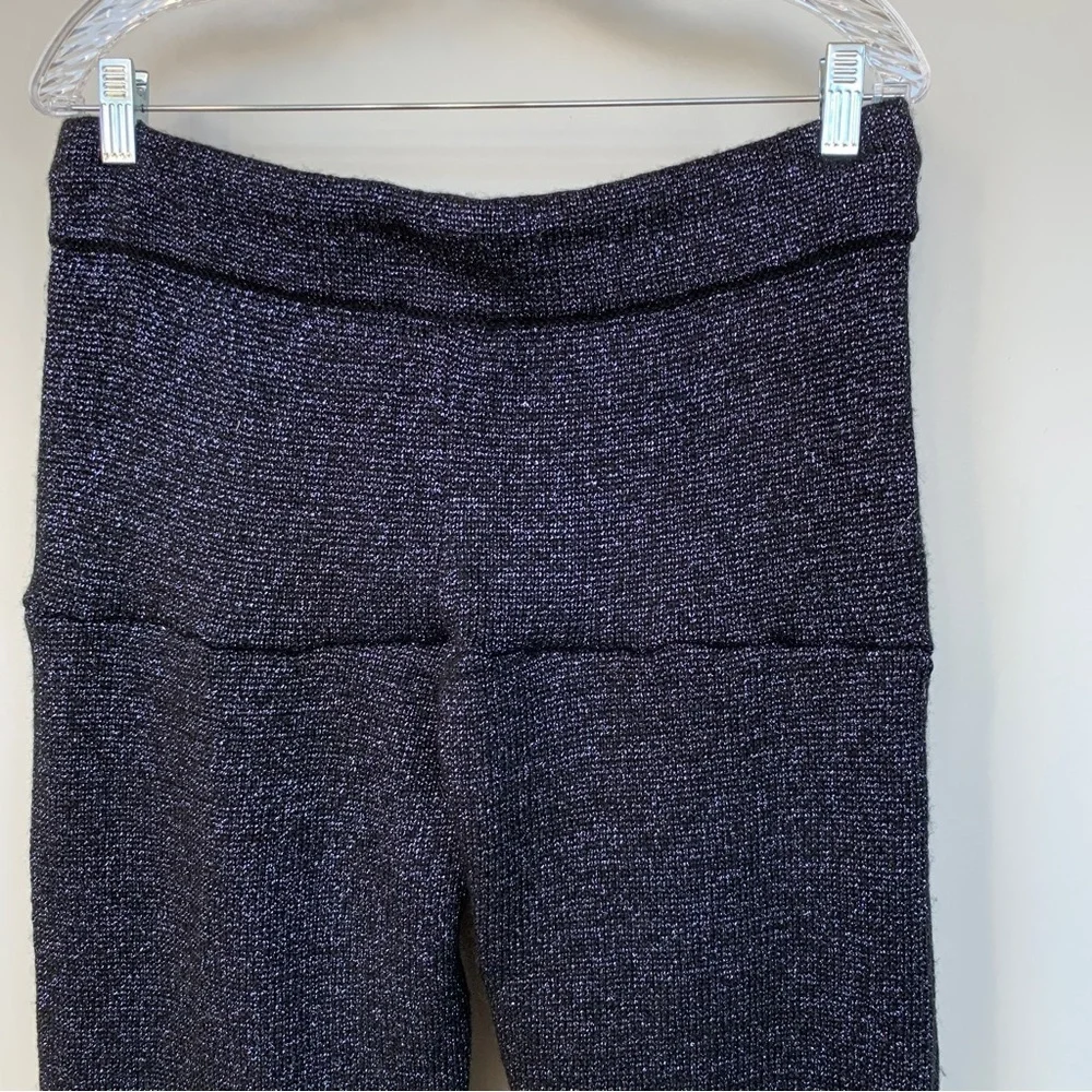 Anthropologie Toulouse Navy Shimmer Knit Pants‎ Size L